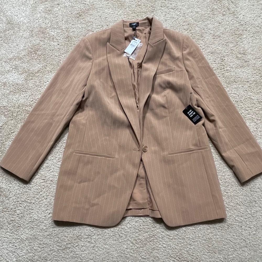Brand new with tags! Tan Pinstripe Blazer